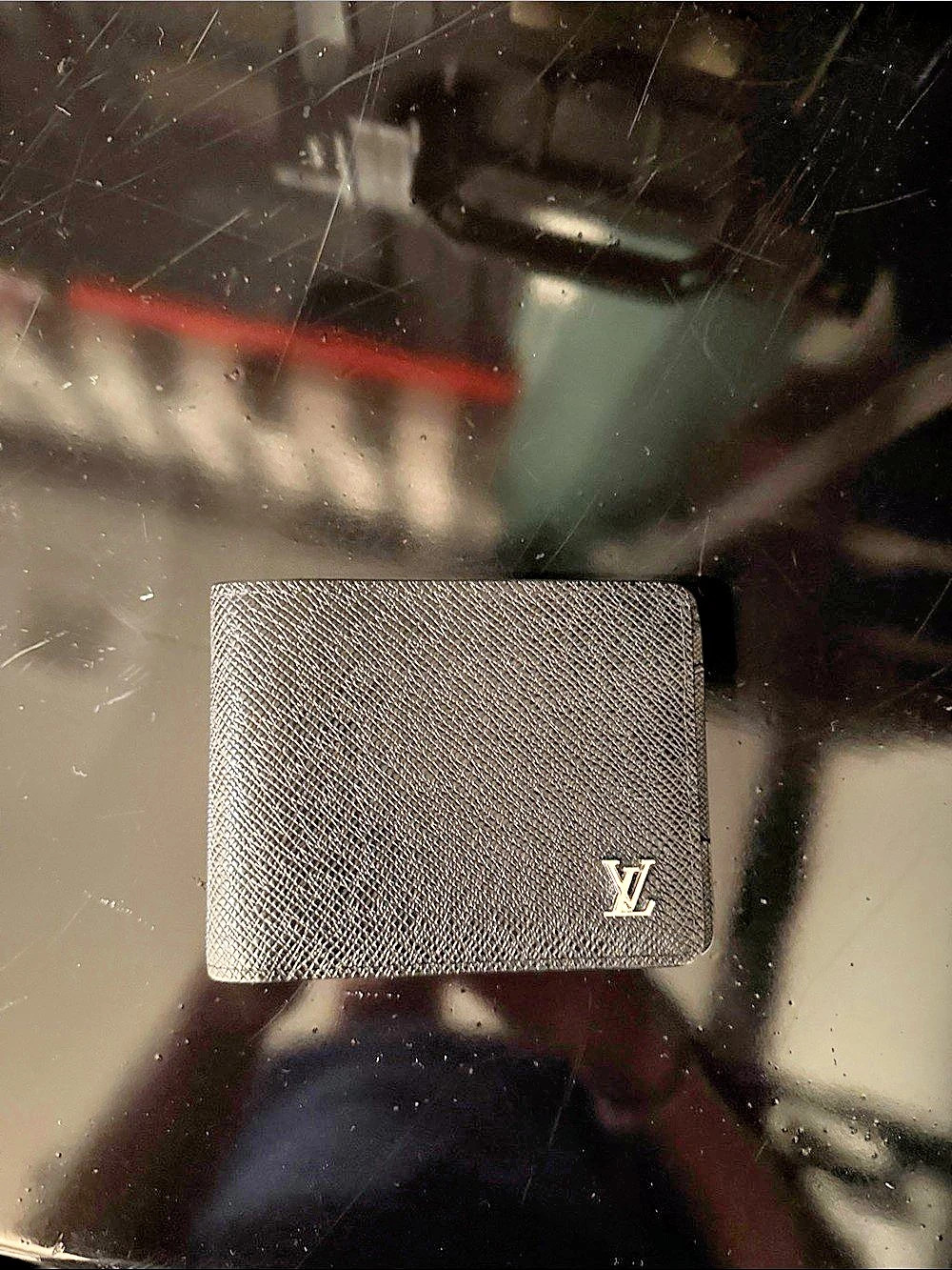 Louis Vuitton Multiple Wallet Taiga Leather Black